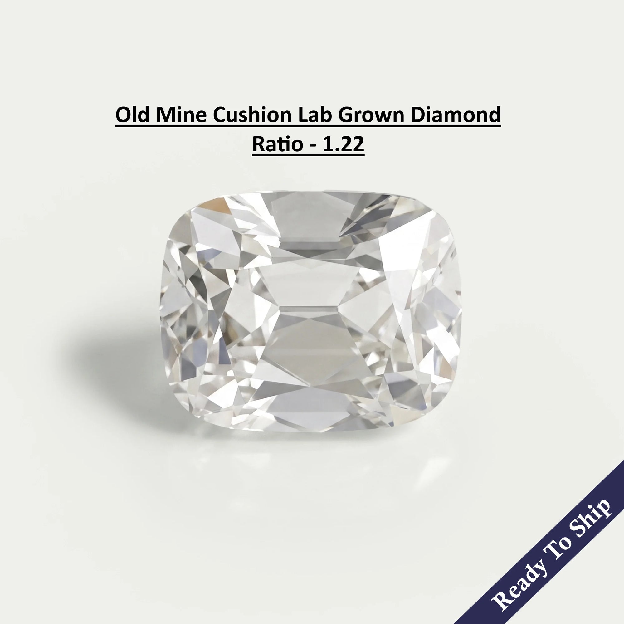 3.40 CT Lab Grown Old Mine Cushion Cut Diamond