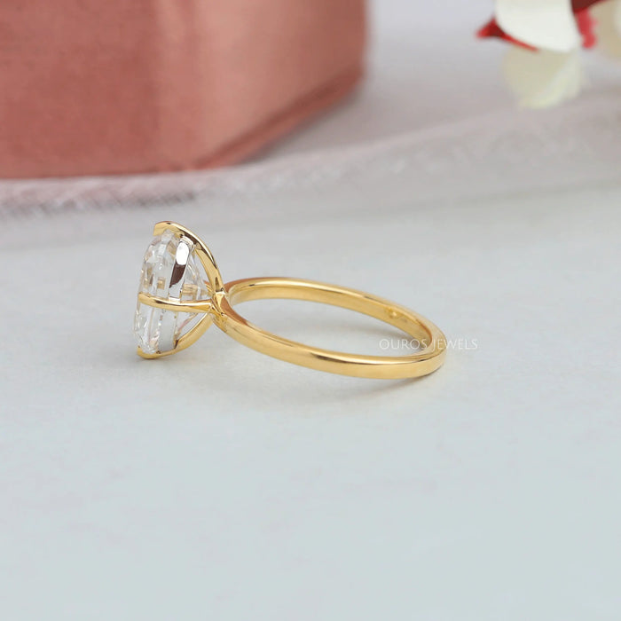 [Yellow Gold Old Mine Cut Ring]-[Ouros Jewels]