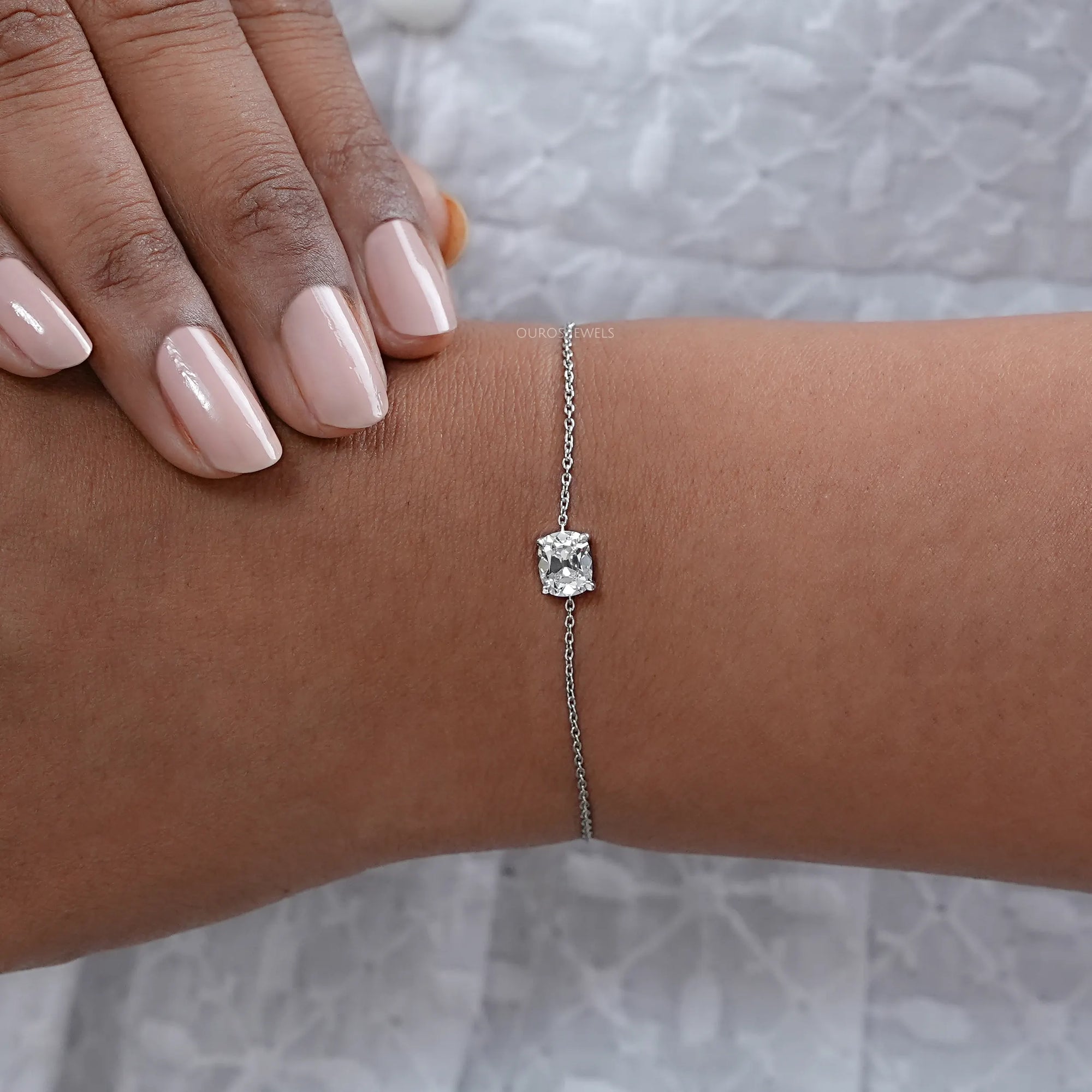 Old Mine Cushion Cut Solitaire Bracelet