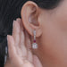 Ruby Princess Old Mine Cushion Cut Halo Dangle Earrings Earrings