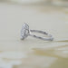 Old Mine Moval Cut Accent Diamond Split Shank Ring Rings