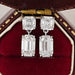 Old Mine Emerald And Asscher Diamond Drop Earrings Earrings