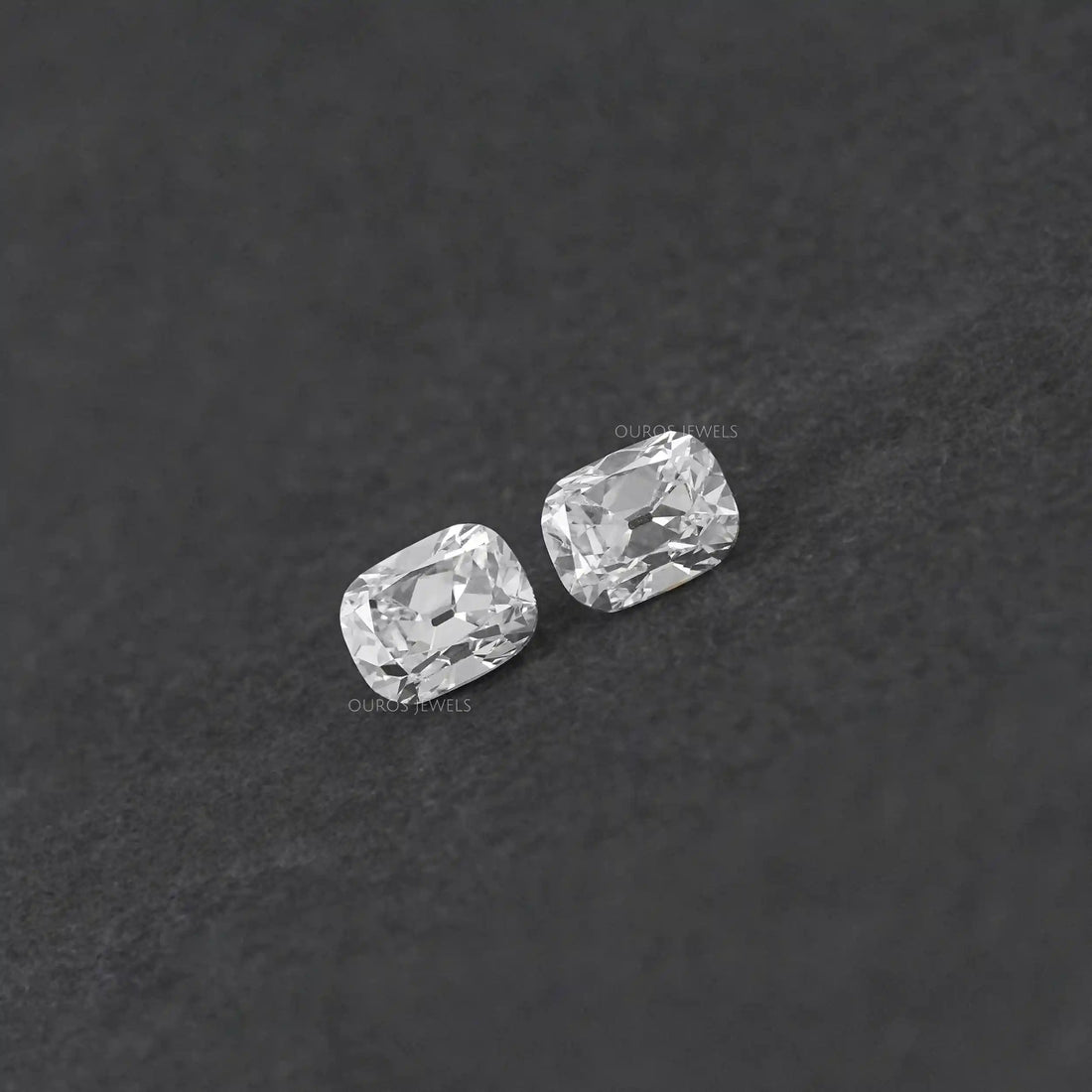 Lab Diamond Old Mine Cushion Matching Pair Loose