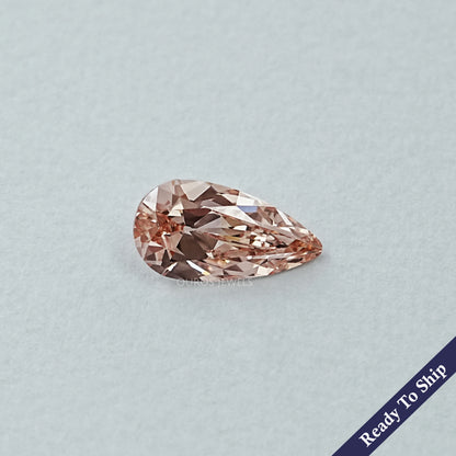 Brown Old Mine Pear Lab Grown Diamond Loose Loose