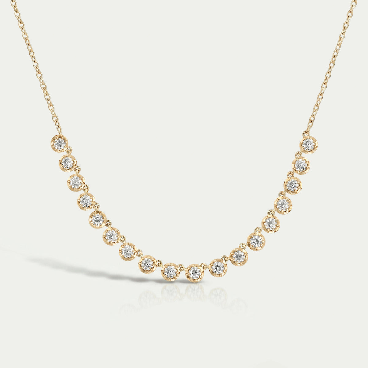 Old European Round Lab Grown Diamond Necklace Necklaces
