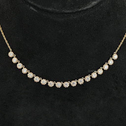 Old European Round Lab Grown Diamond Necklace Necklaces