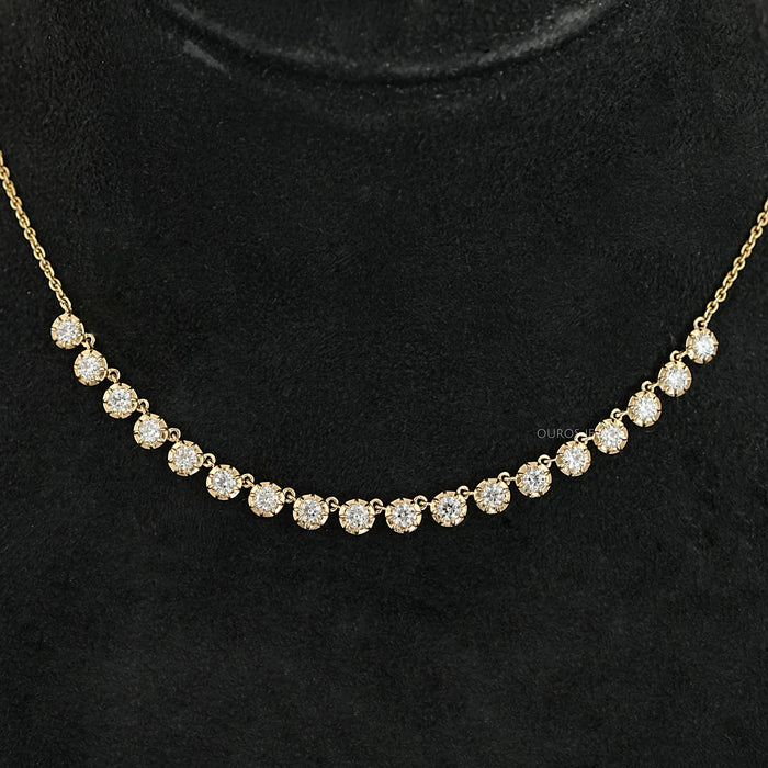 Old European Round Lab Grown Diamond Necklace Necklaces