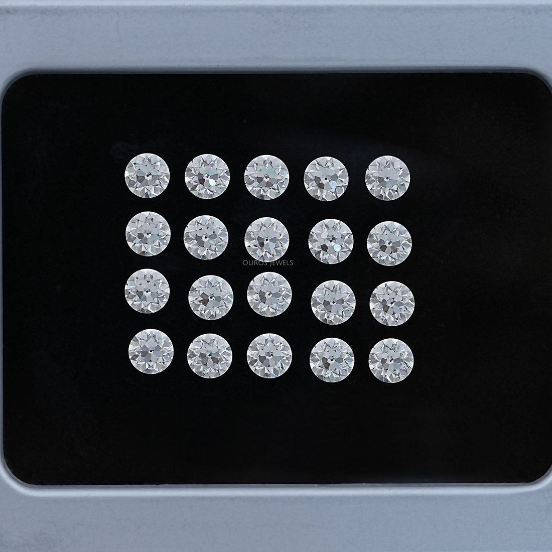 Old European Round Cut Flower Pattern Diamond Loose