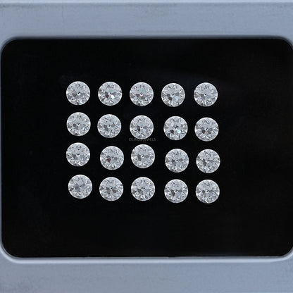 Old European Round Cut Flower Pattern Diamond Loose