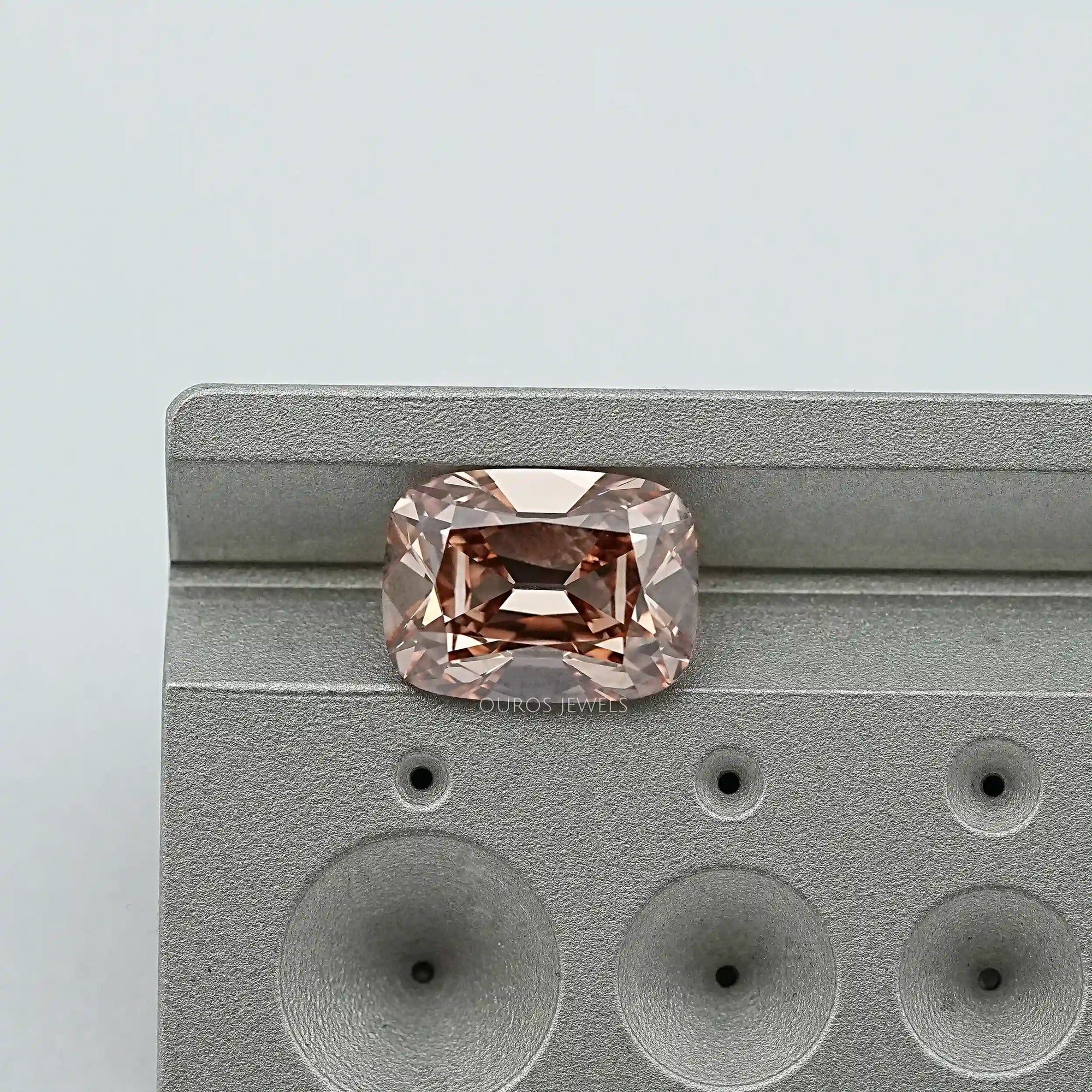 Champagne Old Mine Cushion Cut Lab Diamond Loose