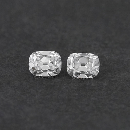 Lab Diamond Old Mine Cushion Matching Pair Loose