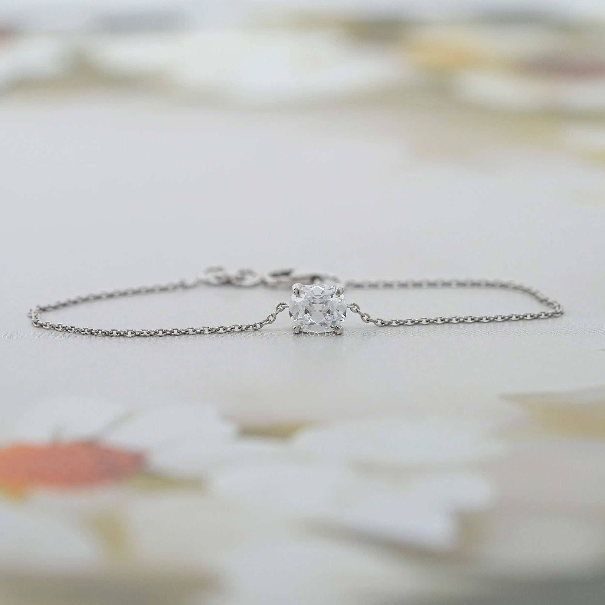 Old Mine Cushion Cut Solitaire Bracelet