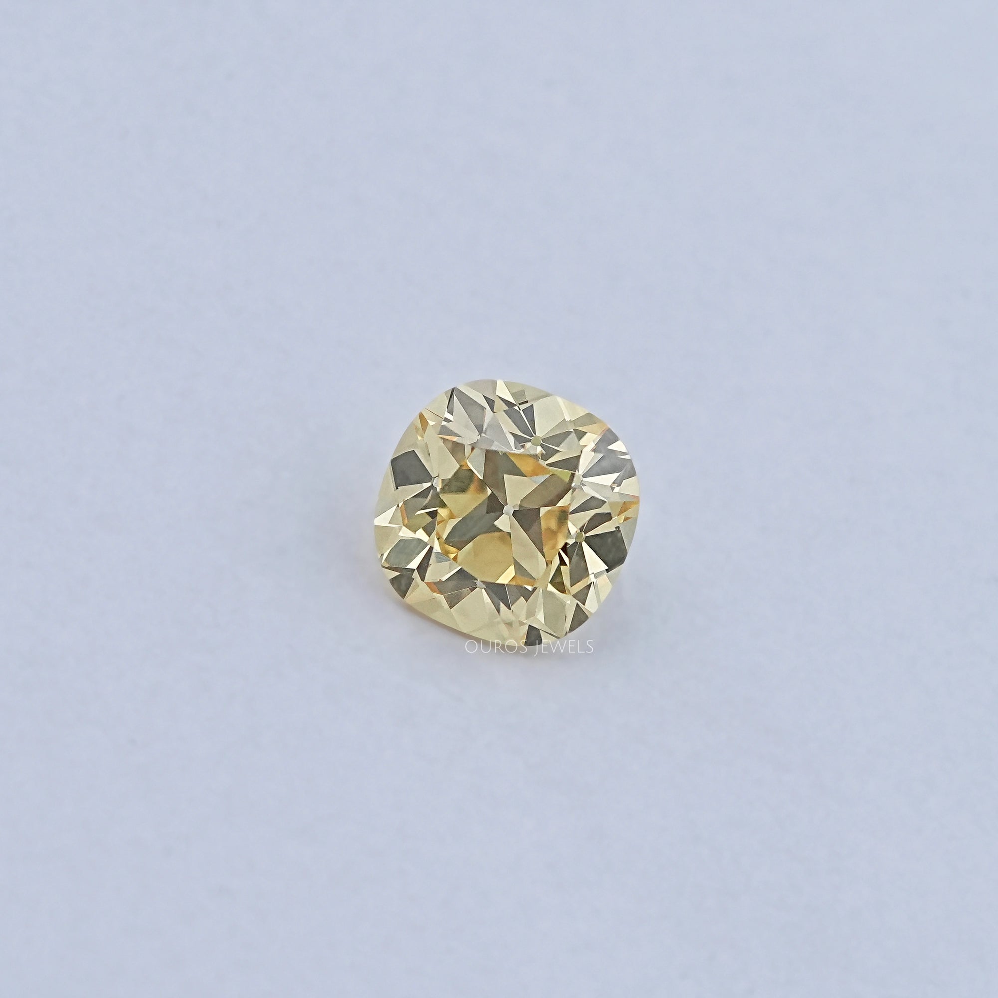 Yellow Old Mine Cushion Cut Loose Lab-Diamond Loose