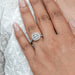 Old Mine Cushion Cut Halo Diamond Engagement Ring Ring