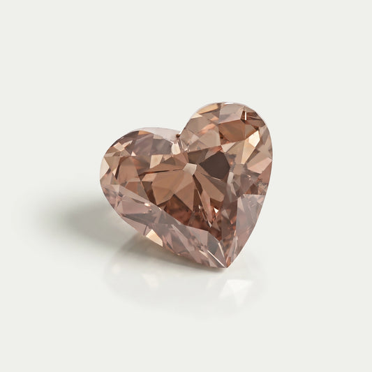 Old Mine Heart Cut Champagne Diamond Loose Loose