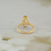 Fancy Yellow Old Mine Moval Cut Solitaire Engagement Ring Rings