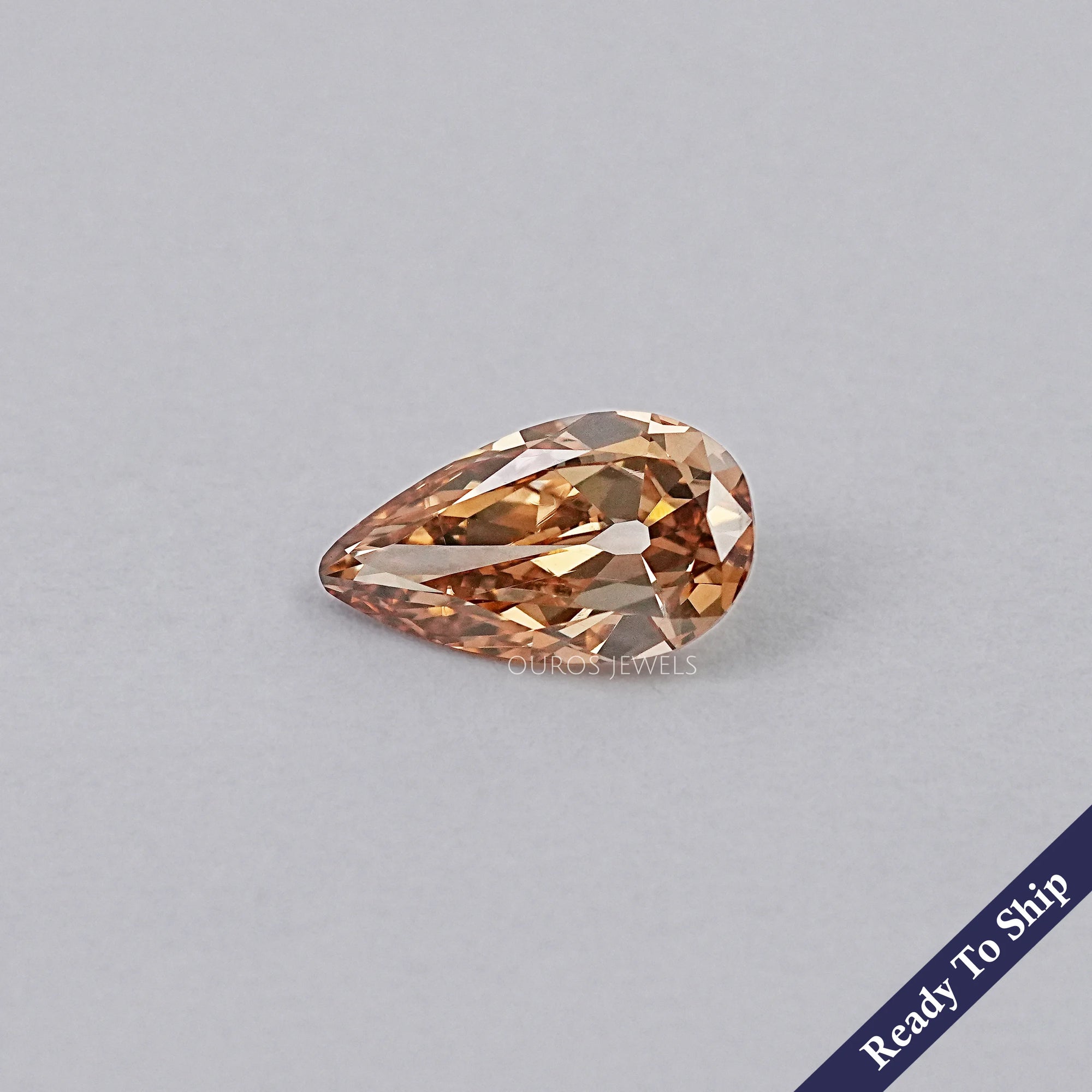 Champagne Old Mine Pear Cut Diamond Loose Loose