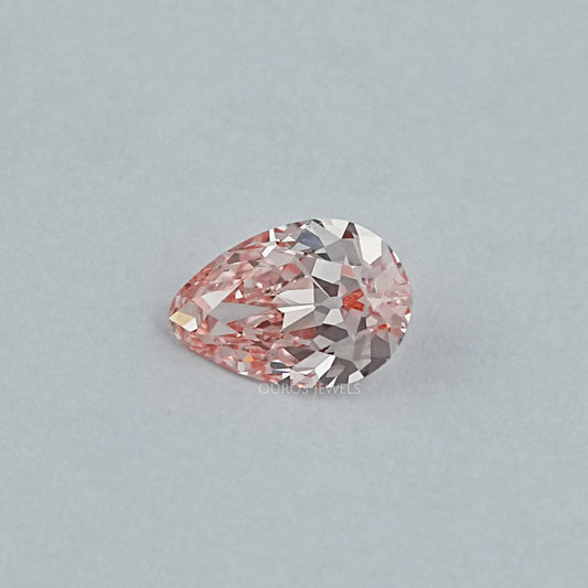 Fancy Vivid Pink Old Mine Pear Lab Grown Diamond Loose