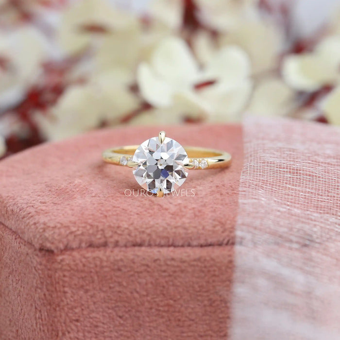 European cut 2025 diamond engagement ring
