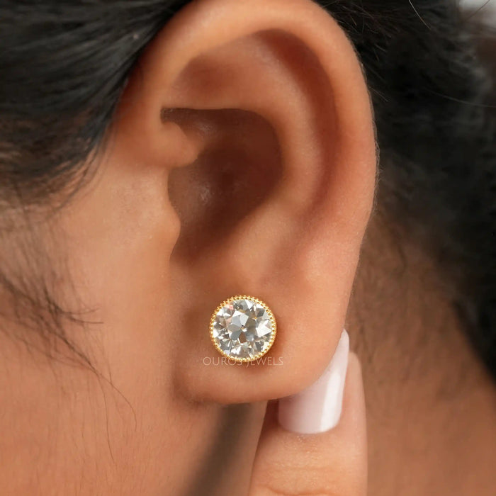 European cut 2025 diamond earrings