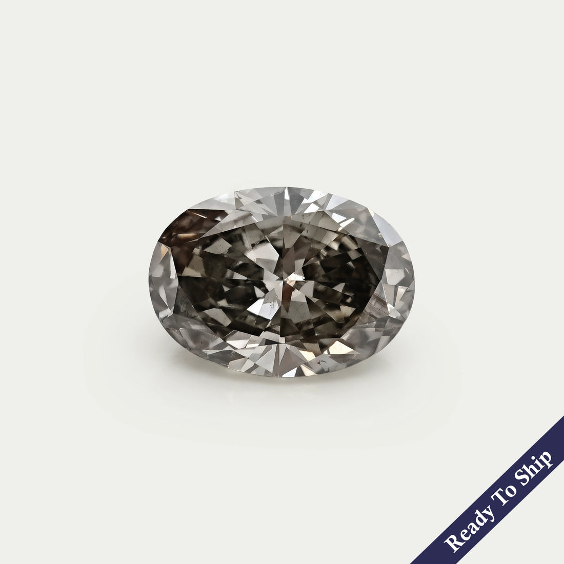 1.06 CT Olive Black Oval Lab Grown Loose Diamond Loose