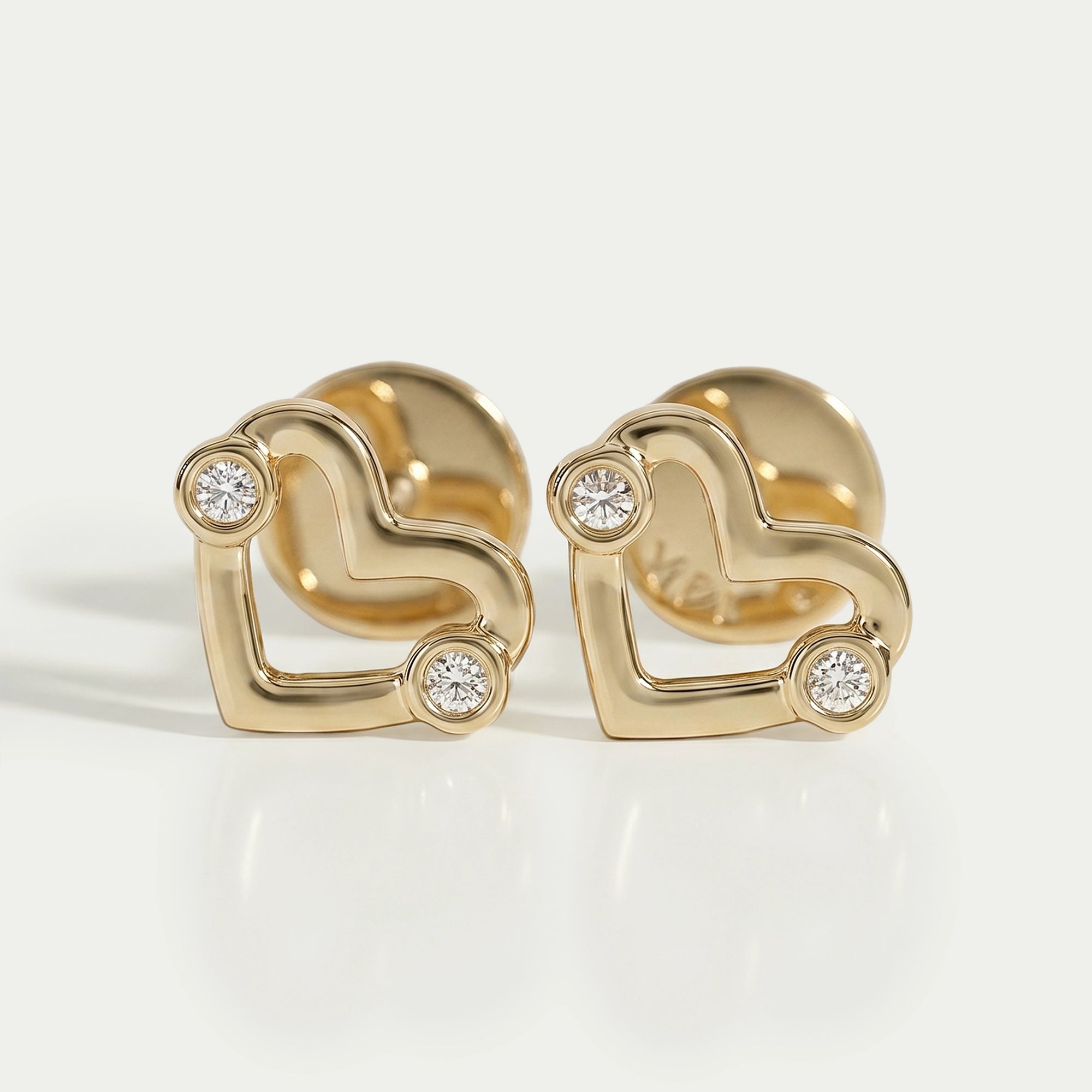 Open Heart Shape Stud Earrings Earring
