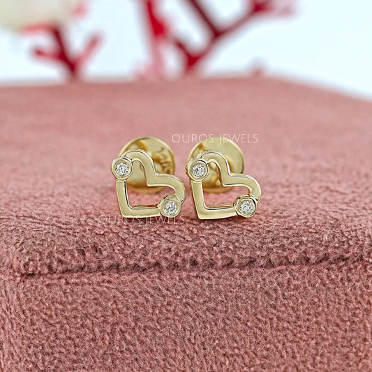 Open Heart Shape Stud Earrings Earring
