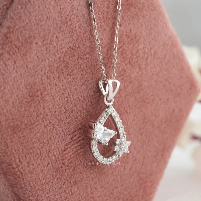 [Pear Cut Open Pendant for Women]-[Ouros Jewels]