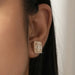 [Baguette Cut Lab Diamond Earrings]-[Ouros Jewels]