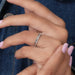[A women wearing Half Eternity Diamond Ring]-[ouros jewels]