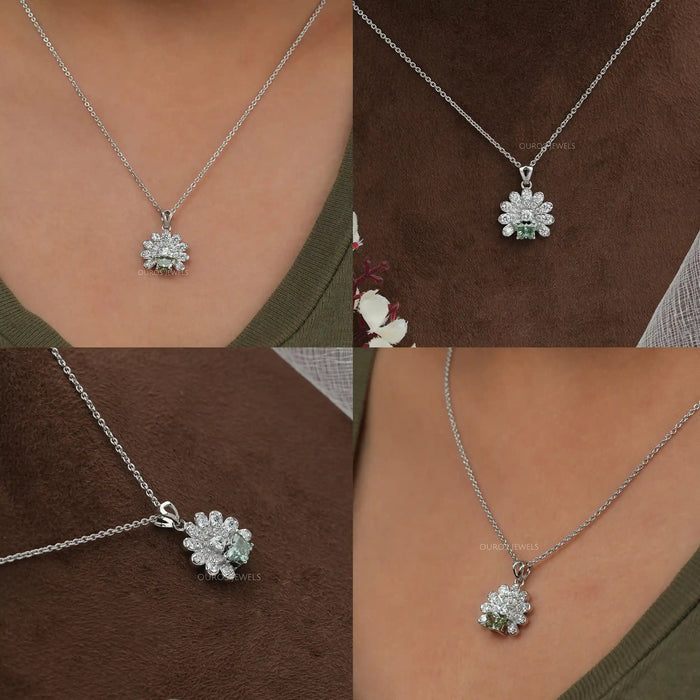 [Collage of Lab Grown Diamond Pendant for Her]-[Ouros Jewels]