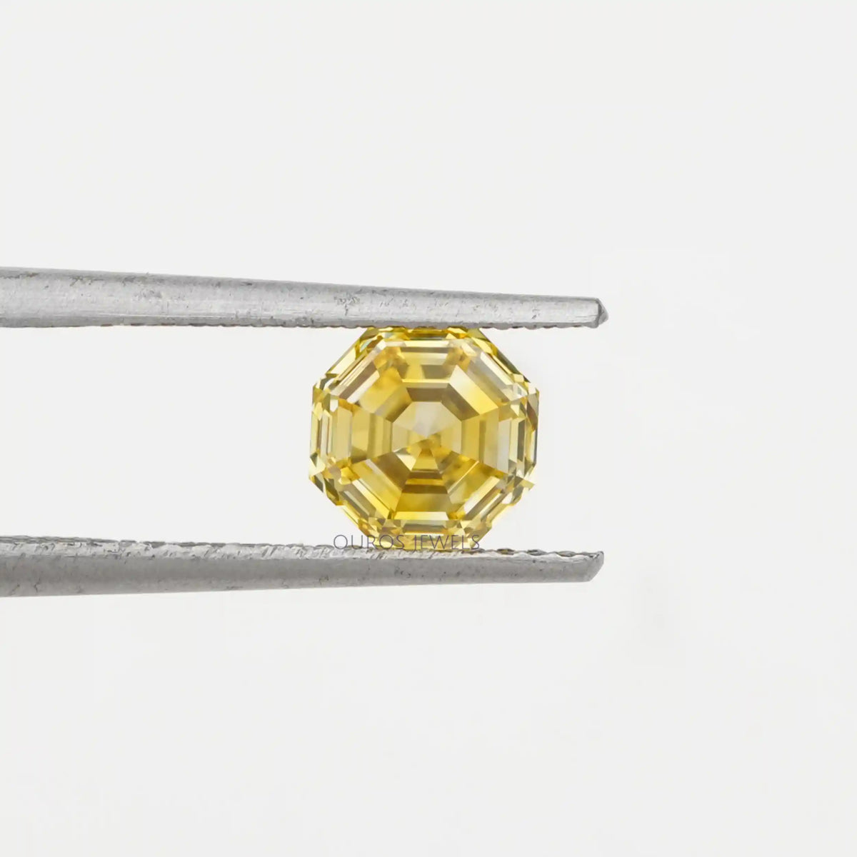 Yellow Octagon Cut Lab Grown Diamond