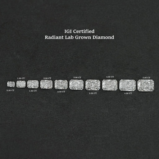 IGI Certified Radiant Cut Lab Grown Diamond IGI Certified Diamond Loose