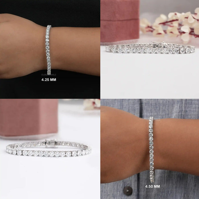 [Collage of Round Cut Bracelet for Her]-[Ouros Jewels]