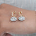 East West Oval Lab Diamond C Hook Earrings Earring