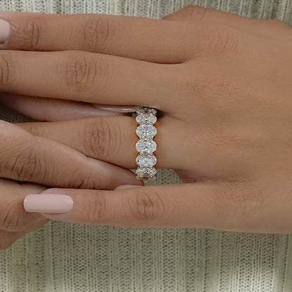 Oval Lab Diamond Eternity Band