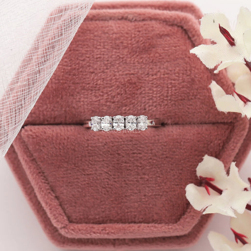 Five Stone Oval Diamond Wedding Ring