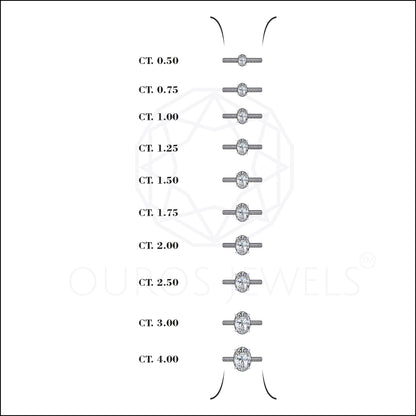 Oval Shape Solitaire With Accent Ring