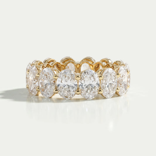 Oval Lab Diamond Eternity Band Ring