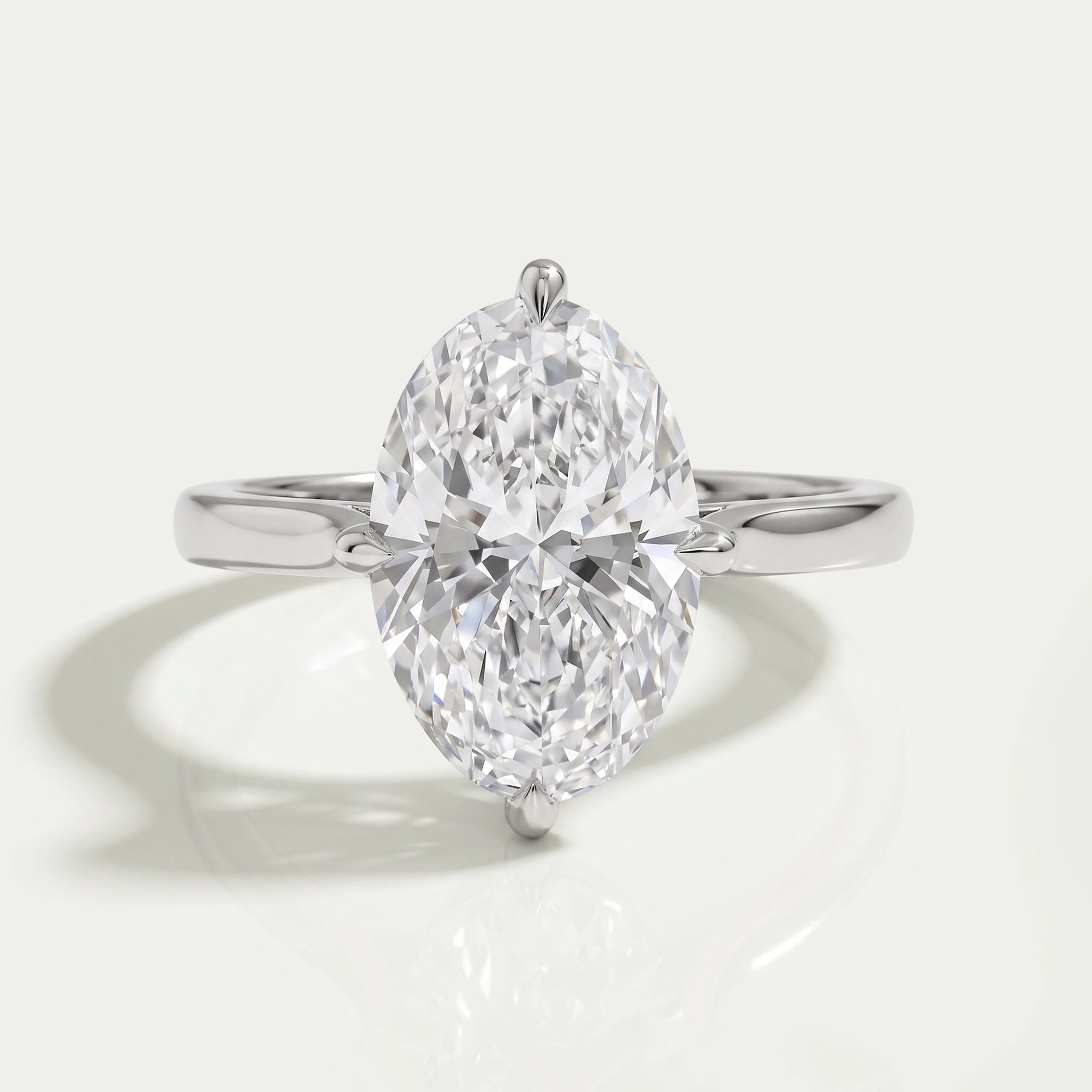 3 Carat Oval Hidden Halo Engagement Ring Ring