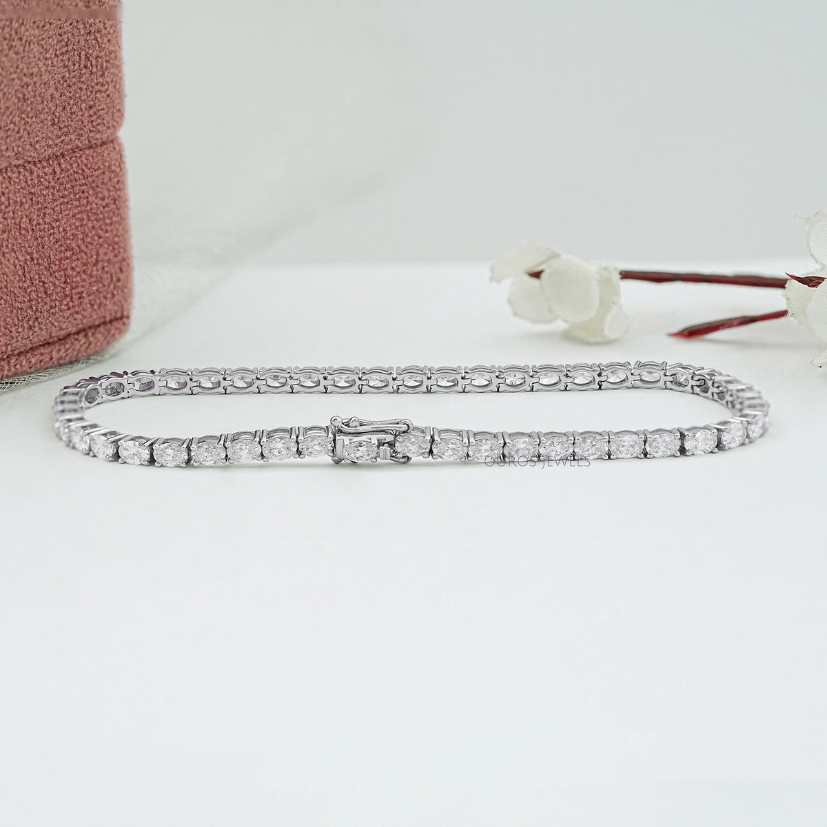 East West Oval Lab Diamond Tennis Bracelet Bracelet