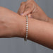 Bezel Set Oval Cut Lab Grown Diamond Tennis Bracelet Bracelet