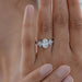 Oval And Trillion Lab Diamond Five Stone Engagement Ring Rings
