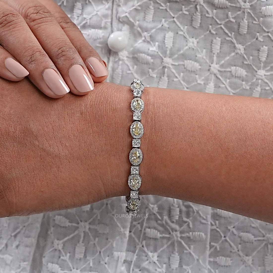 Argent Sterling Marcassite & Simulé Opale Déguisement Bracelet Lien Argent Sterling Marcassite & Simulé Opale Déguisement Bracelet Lien