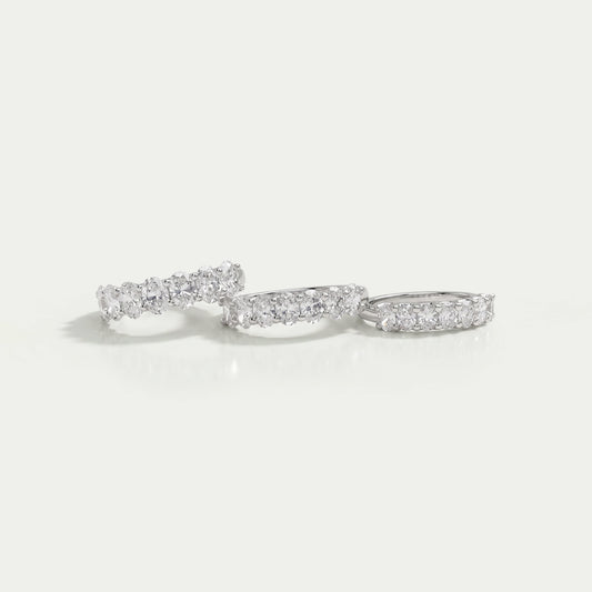 Oval Cut Lab Grown Diamond Seven Stone Anniversary Ring Rings
