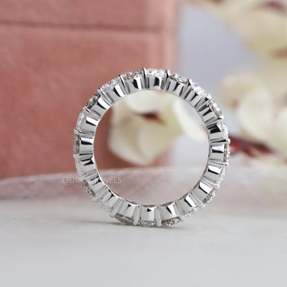 Olive Oval Full Eternity Wedding Ring