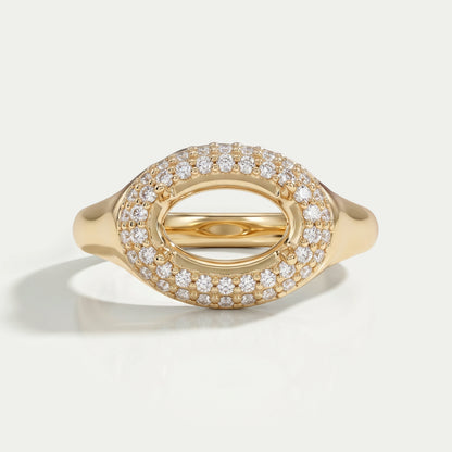 Oval Shape Double Halo Semi Mount Engagement Ring Rings
