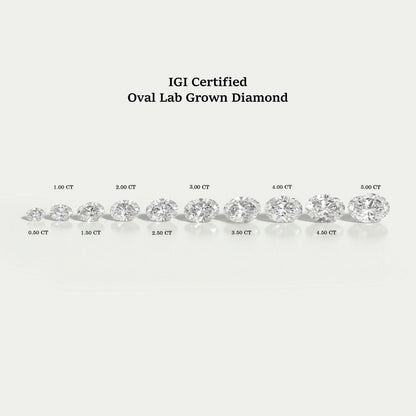 Oval Cut Lab Grown Certified Diamond Loose