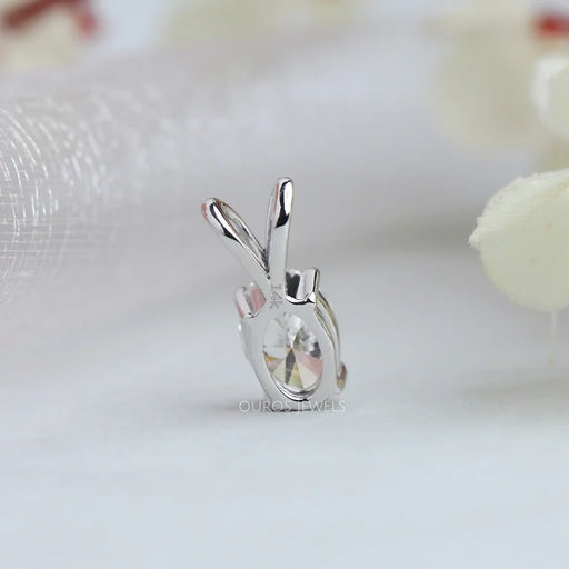 Oval Cut Lab Diamond Solitaire Necklace Necklaces