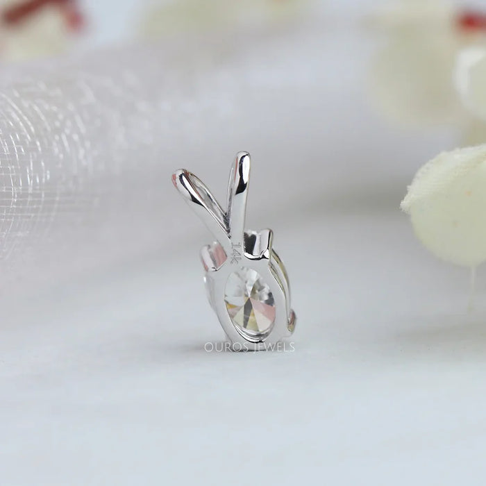 Oval Cut Lab Diamond Solitaire Necklace Necklaces
